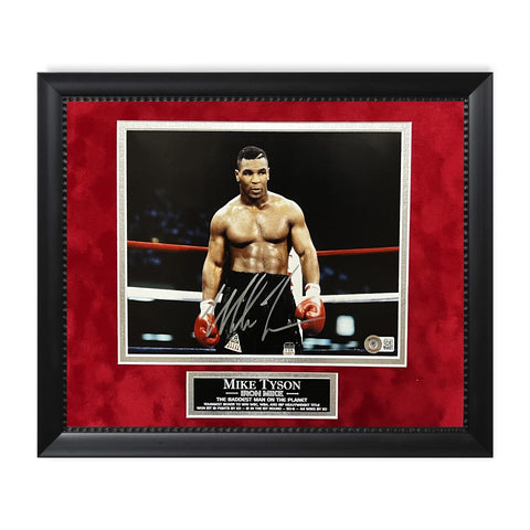 Mike Tyson Signed Autographed Photograph Framed to 11x14 Beckett