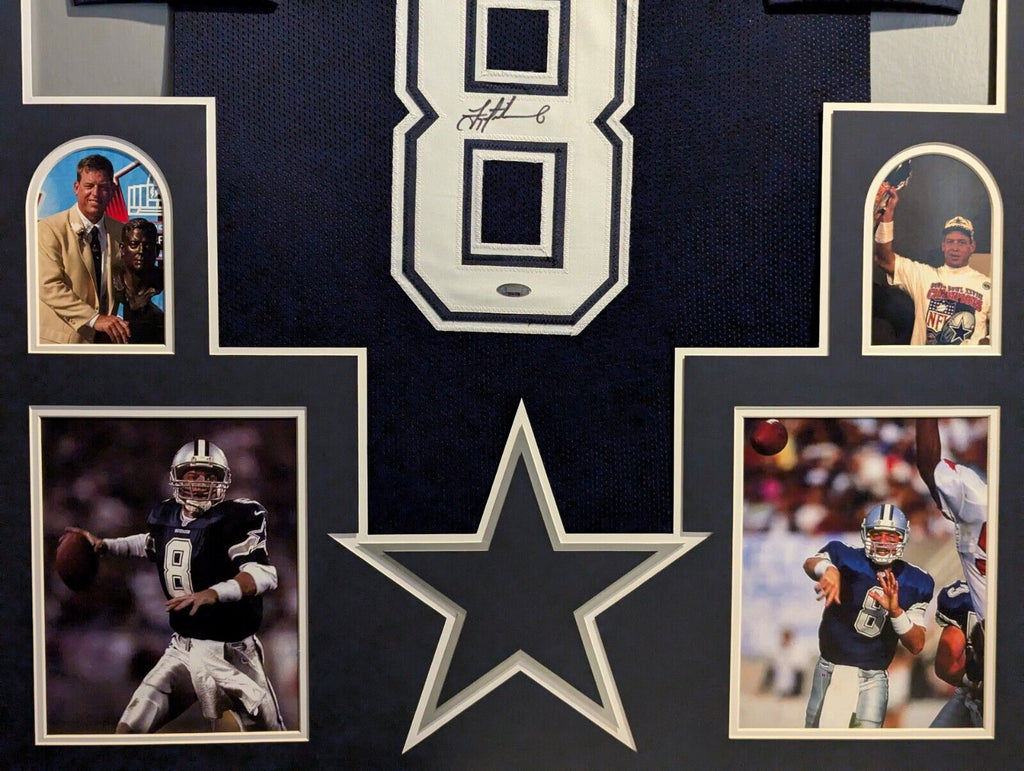 FRAMED DALLAS COWBOYS TROY AIKMAN AUTOGRAPHED SIGNED JERSEY