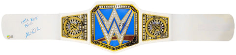 ALEXA BLISS AUTOGRAPHED BLUE & GOLD WWE BELT LITTLE MISS BLISS BECKETT 208693