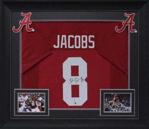 Alabama Josh Jacobs Authentic Signed Maroon Pro Style Framed Jersey BAS Witness