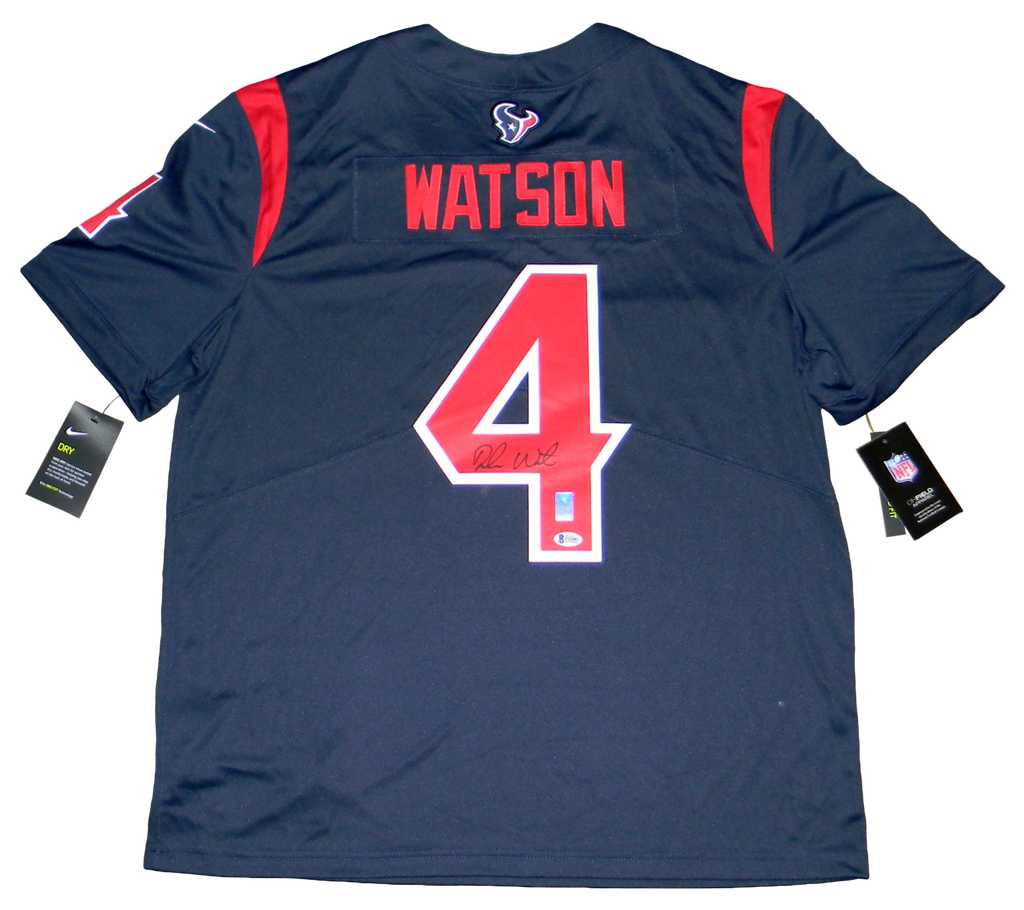 DESHAUN WATSON SIGNED HOUSTON TEXANS #4 COLOR RUSH NIKE LIMITED