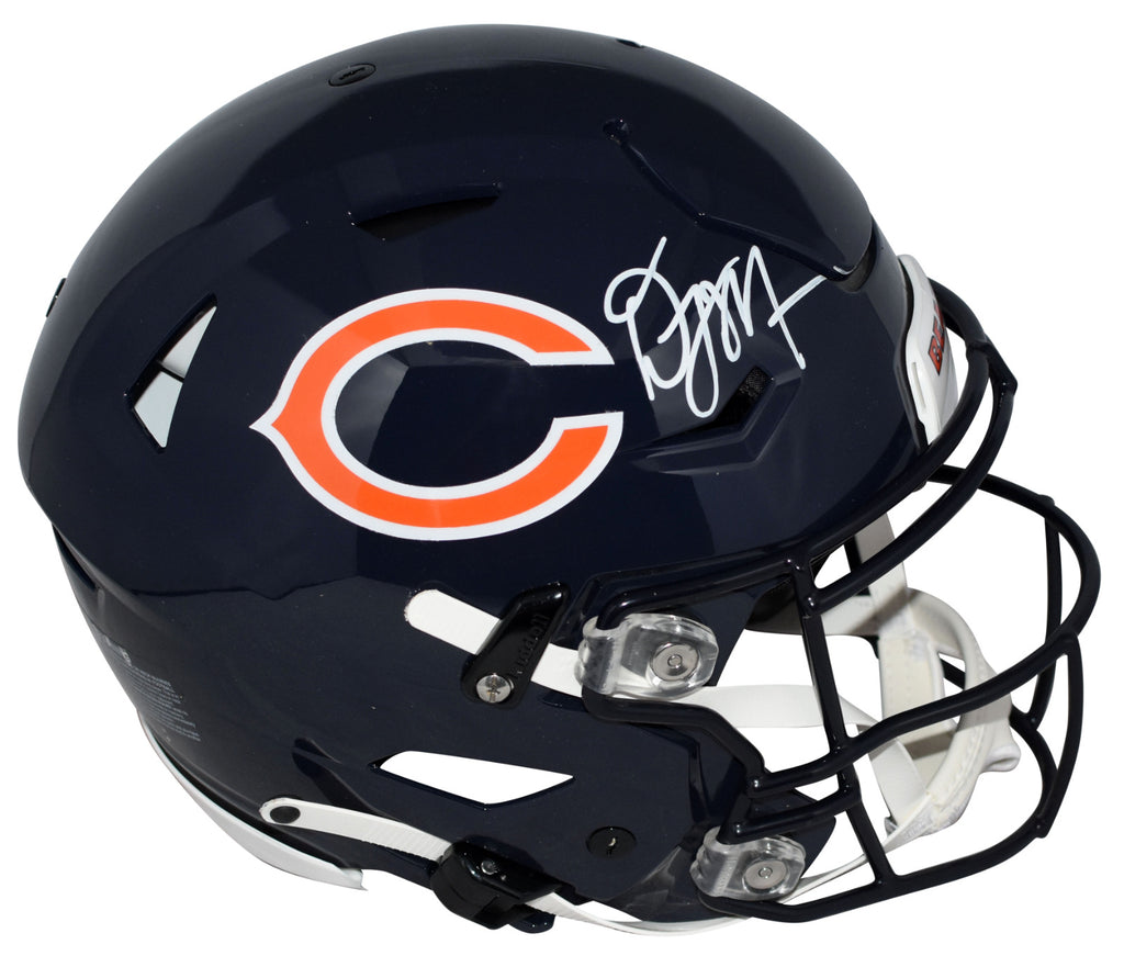 bears football helmet with black background DJ MOORE AUTOGRAPHED CHICAGO BEARS AUTHENTIC SPEEDFLEX HELMET BECKETT – Super Sports Center
