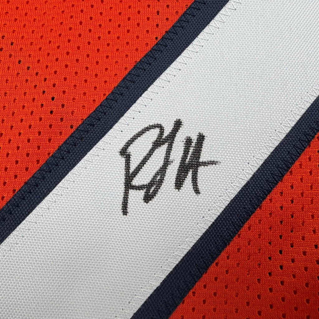 Autographed/Signed R.J RJ Harvey #12 Denver Orange Football Jersey