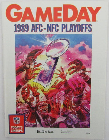 1989 NFC Playoff Program Eagles vs. Rams Dec 31, 1989 Game Program 141922