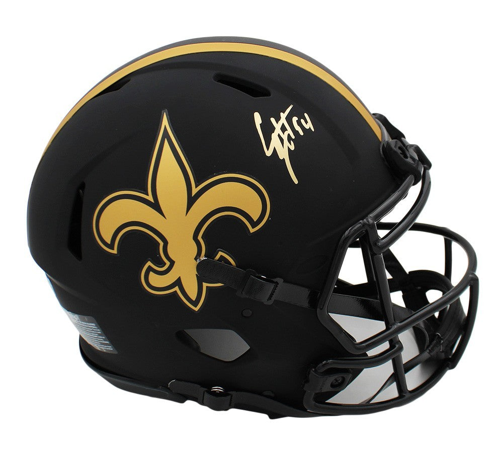 football helmet cam Cam Jordan Signed New Orleans Saints Speed Authentic Eclipse NFL Helme – Super Sports Center