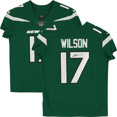 Garrett Wilson New York Jets Autographed Green Nike Elite Jersey