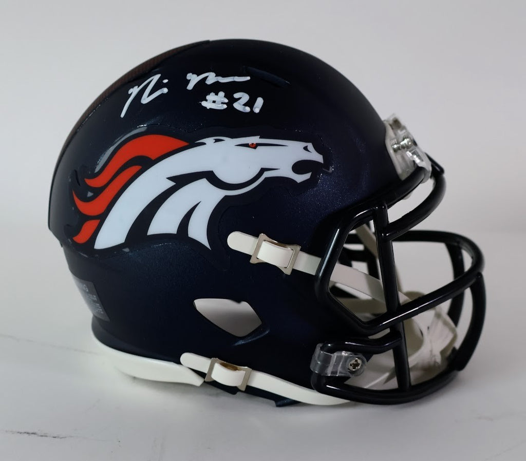 Riley Moss Autographed Denver Broncos Mini Helmet Beckett COA – Super Sports Center