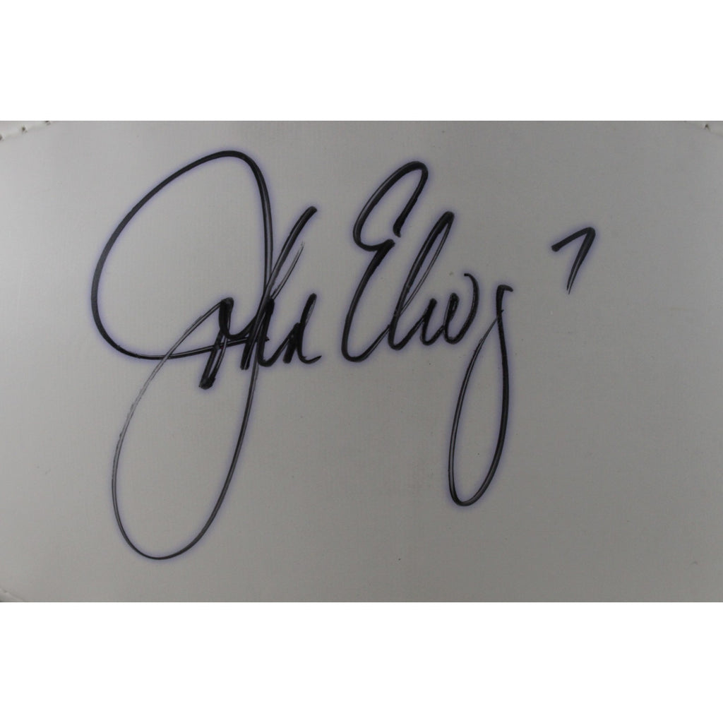 John Elway Autographed/Signed NFL Logo Football Beckett