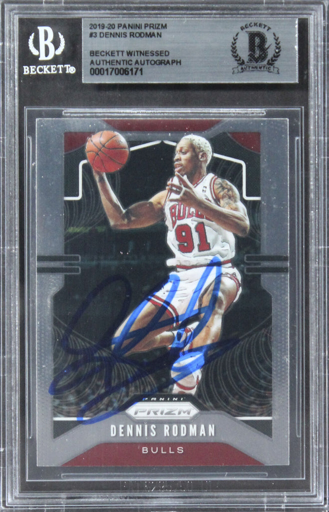 Bulls Dennis Rodman Authentic Signed 2019 Panini Prizm #3 Card BAS Sla Super Sports Center Bulls Dennis Rodman Authentic Signed 2019 Panini Prizm #3 Card BAS Sla Super Sports Center