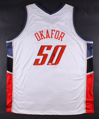 Emeka Okafor Signed Charlote Bobcats Reebok NBA Game Style Jersey (JSA COA)