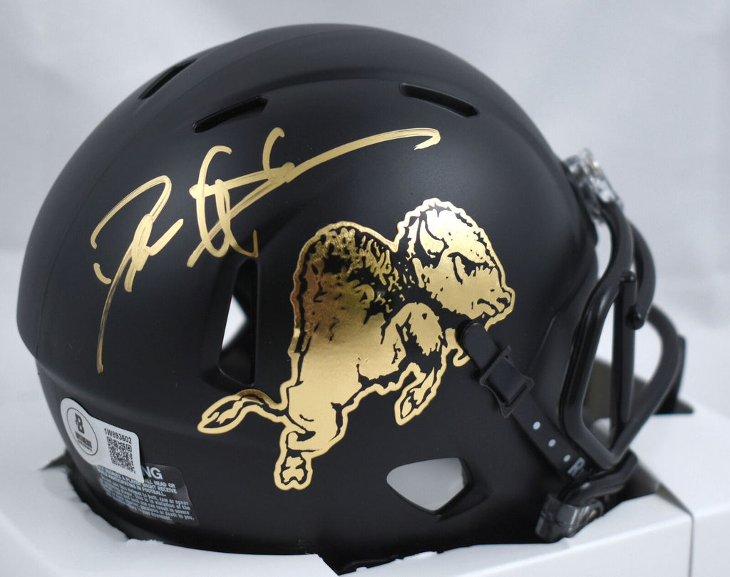 black chrome football helmet Deion Sanders Autographed Colorado Black Chrome Speed Mini Helmet-Beck – Super Sports Center