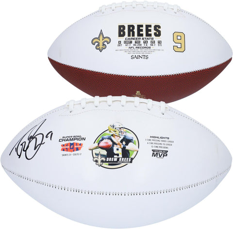 Autographed Drew Brees Saints Football