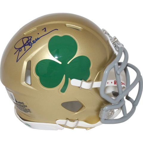 Joe Theismann Signed Notre Dame Fighting Irish Shamrock Mini Beckett 43024
