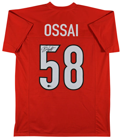 Joseph Ossai Authentic Signed Orange Pro Style Jersey Autographed BAS Witnessed