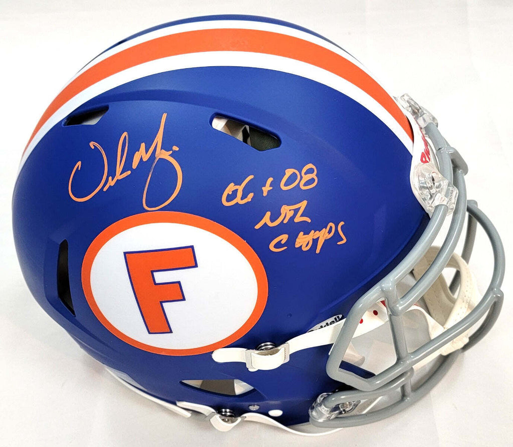Urban Meyer Signed Florida Gators Blue Authentic Helmet W/Natl Champs – Super Sports Center