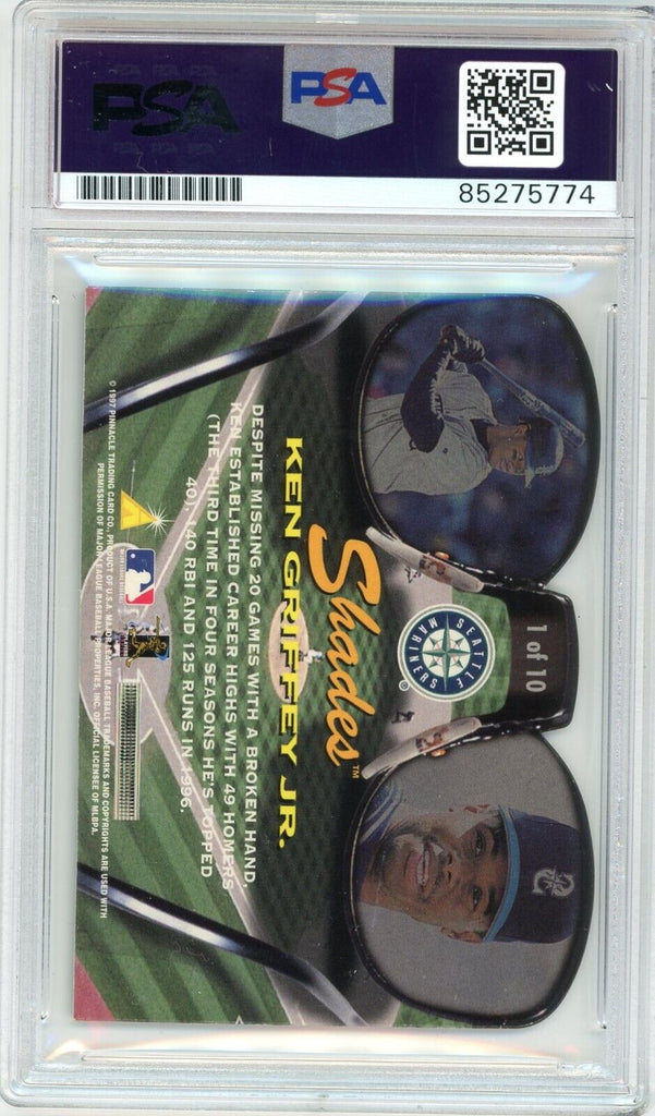 1997 Pinnacle Shades #1 Ken Griffey Jr. On Card PSA/DNA Auto GEM