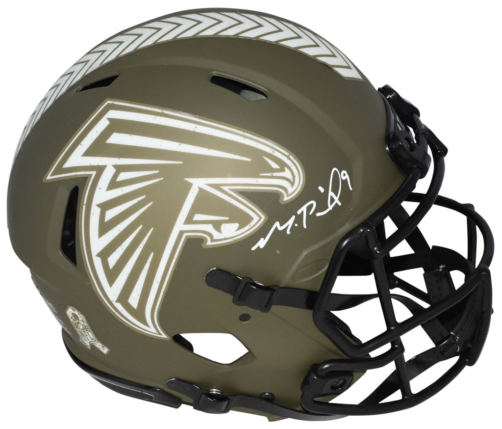 falcons new football helmets MICHAEL PENIX JR SIGNED ATLANTA FALCONS SALUTE TO SERVICE AUTHENTIC HE – Super Sports Center
