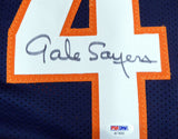 CHICAGO BEARS GALE SAYERS AUTOGRAPHED SIGNED BLUE JERSEY PSA/DNA STOCK #176027