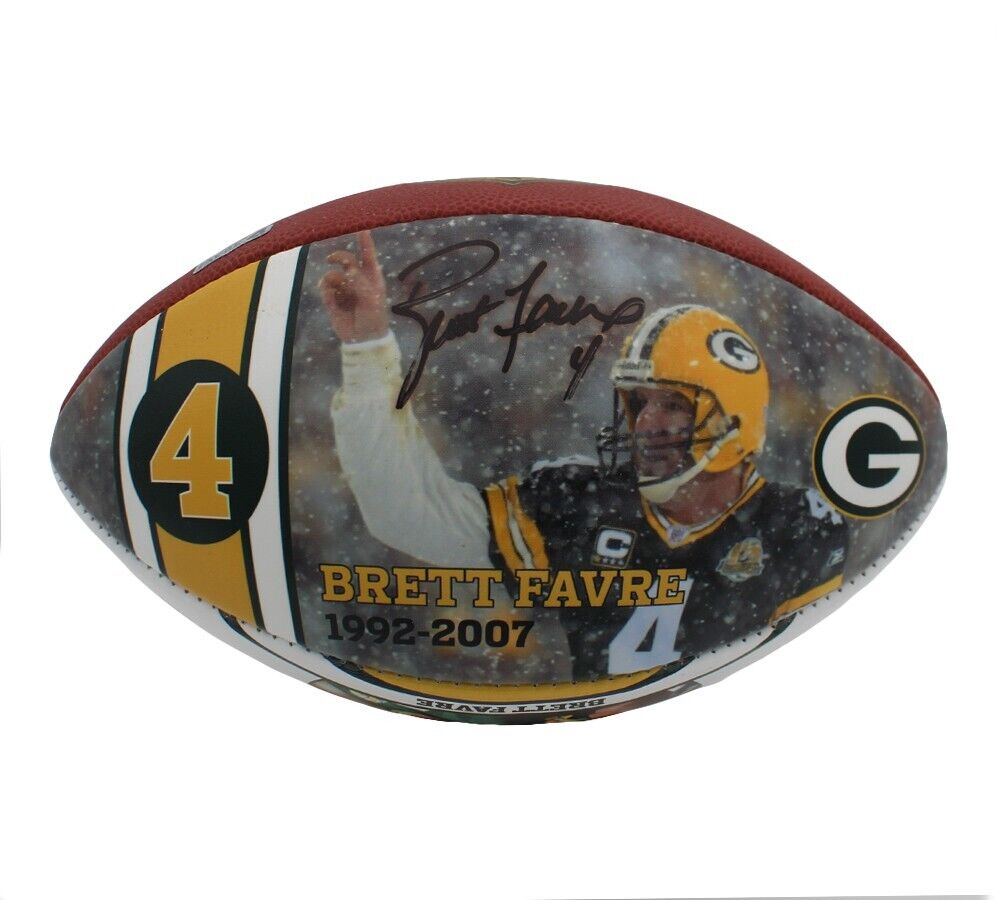 Brett Favre Signed Green Bay Packers Wilson Authentic Limited