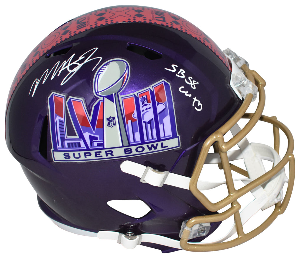 MECOLE HARDMAN SIGNED CHIEFS SUPER BOWL LVIII FULL SIZE HELMET W/ SB 5 – Super Sports Center MECOLE HARDMAN SIGNED CHIEFS SUPER BOWL LVIII FULL SIZE HELMET W/ SB 5 – Super Sports Center