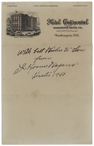 Pirates Honus Wagner Authentic Signed 6x9.5 1940 Handwritten Letter JSA #XX03760