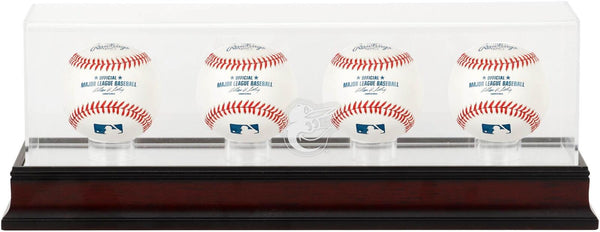 Baltimore Orioles Mahogany 4-Baseball Display Case