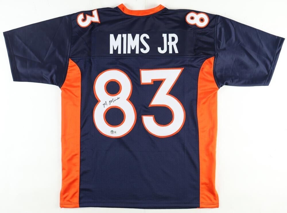 Marvin Mims Jr. Signed Denver Broncos Jersey (Beckett) – Super