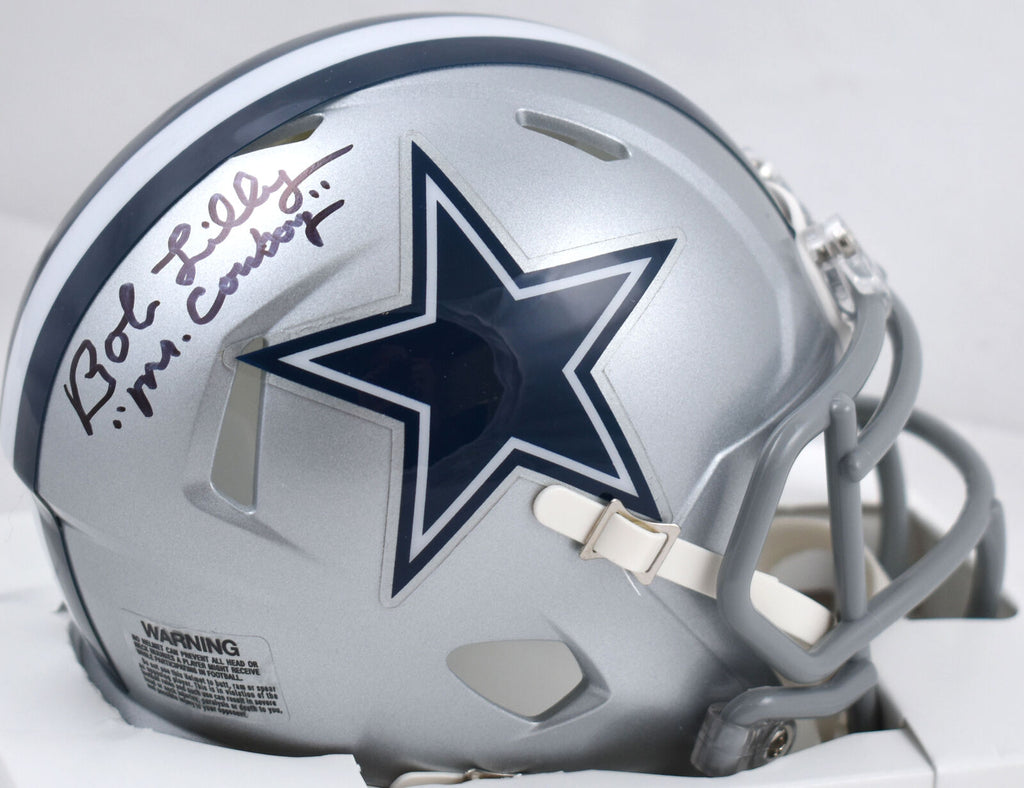 Bob Lilly Autographed Cowboys Speed Mini Helmet Mr. Cowboy