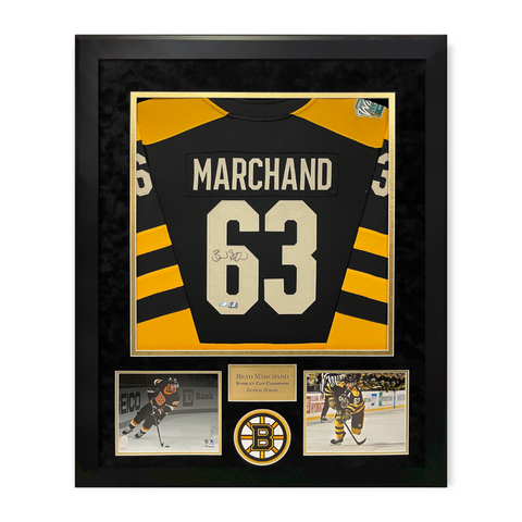 Brad Marchand Signed Autographed "Winter Classic" Jersey Framed to 32x40 NEP