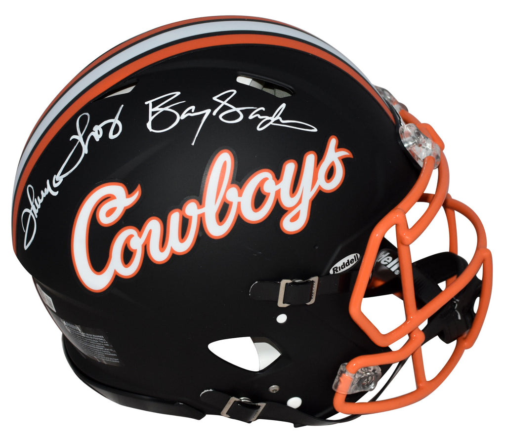 authentic oklahoma state football helmet BARRY SANDERS & THURMAN THOMAS SIGNED OKLAHOMA STATE COWBOYS AUTHENTIC – Super Sports Center