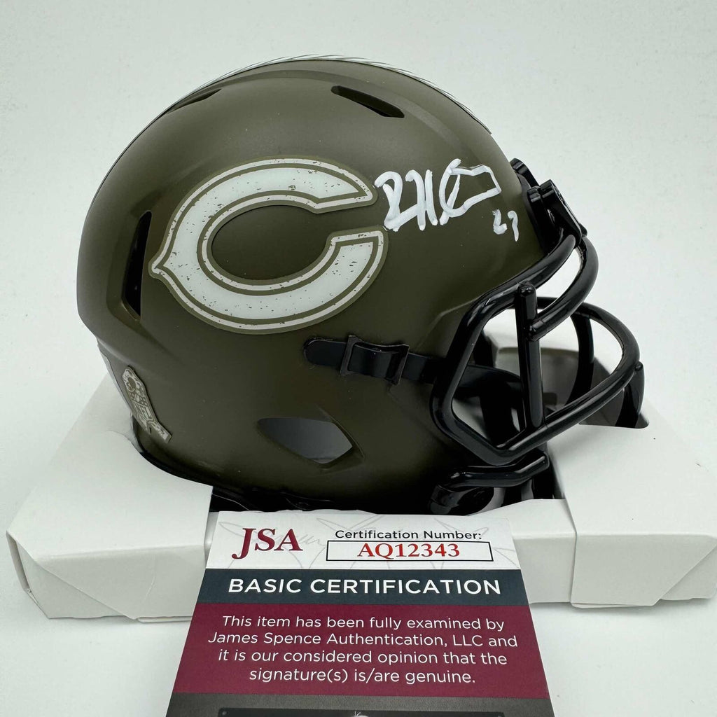 chicago bears football helmet for sale Autographed/Signed Devin Hester Chicago Bears Salute Service Mini Helm – Super Sports Center
