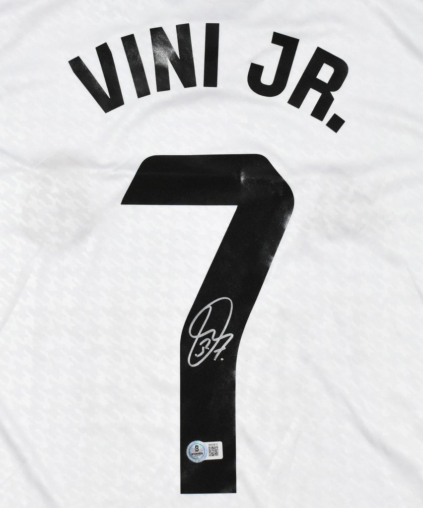 Vinicius Jr Autographed Real Madrid Home White Soccer Jersey #7