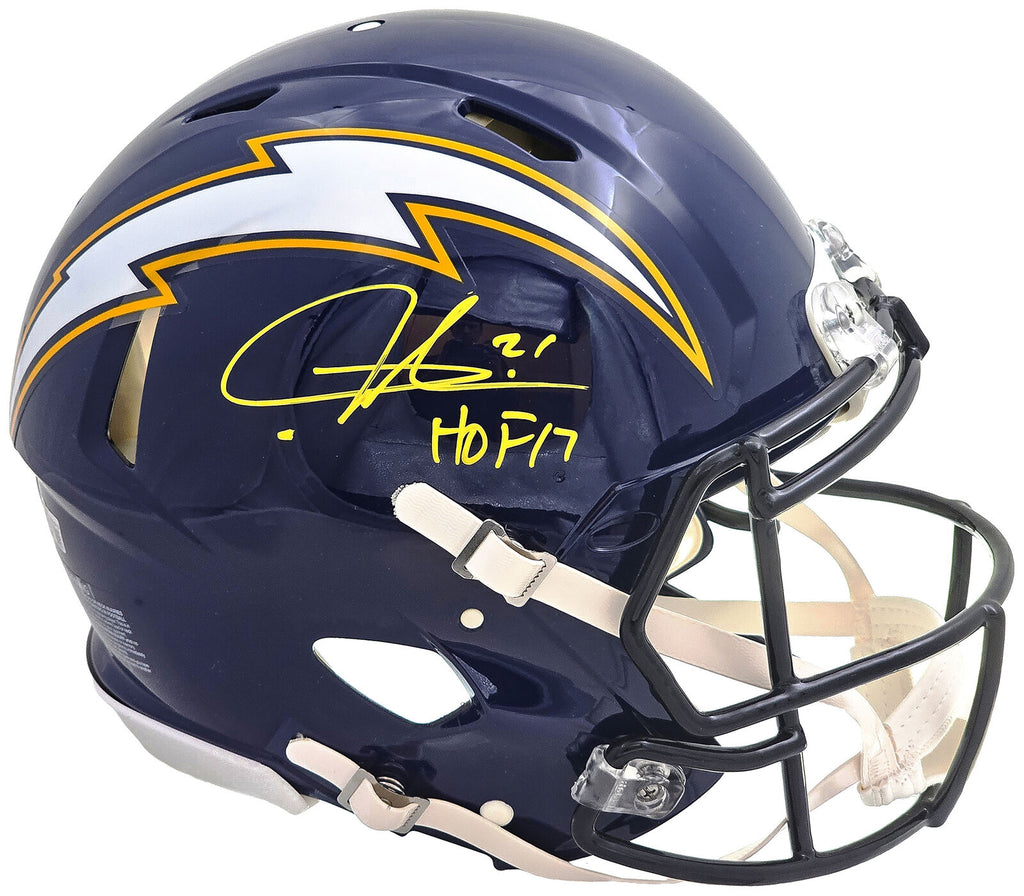 f17 football helmet LADAINIAN TOMLINSON AUTOGRAPHED CHARGERS FULL SIZE AUTH HELMET BECKETT – Super Sports Center