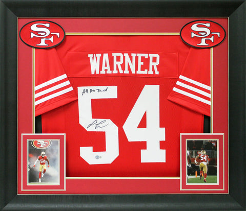 Fred Warner "All-Pro Fred" Signed Red Pro Style Framed Jersey BAS Witnessed