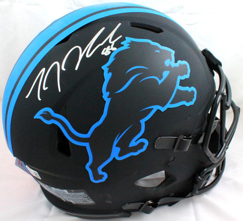 TJ Hockenson Signed Lions F/S Eclipse Speed Authentic Helmet- Beckett W Holo