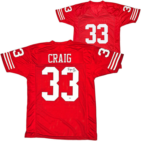 SAN FRANCISCO 49ERS ROGER CRAIG AUTOGRAPHED RED JERSEY PSA/DNA STOCK #215775