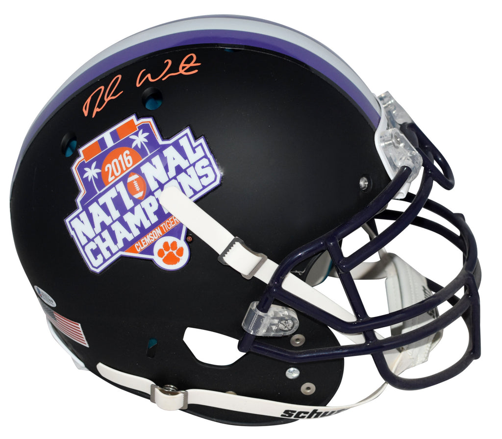 clemson football helmets DESHAUN WATSON SIGNED CLEMSON TIGERS 2016 CHAMPS BLACK AUTHENTIC HELME – Super Sports Center