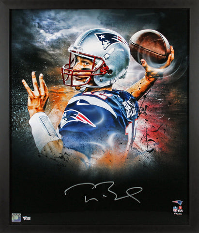 Patriots Tom Brady Signed Framed 20x24 "In Focus" Photo Fanatics #AA0117974