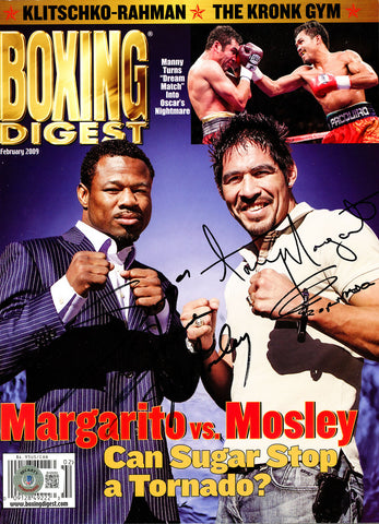 Margarito & Sugar Shane Mosley Autographed Boxing Digest Magazine Beckett