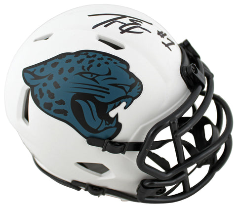 Jaguars Travis Etienne Jr. Signed Lunar Speed Mini Helmet BAS Witnessed