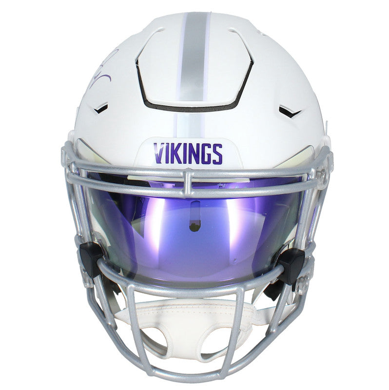 Justin Jefferson Autographed Vikings 2024 Alt. Speedflex Helmet W/ Vis – Super Sports Center