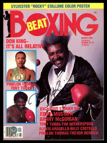 Don King Autographed Signed Boxing Beat Magazine Beckett BAS QR #BH26952
