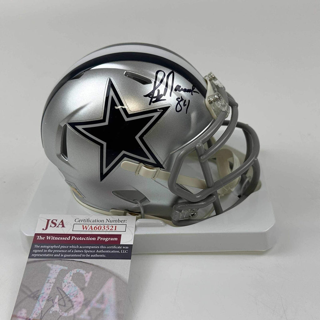 dallas cowboys football helmets autographed Autographed/Signed Jay Novacek Dallas Cowboys Mini Football Helmet JSA – Super Sports Center