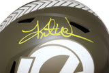 Kurt Warner Signed Los Angeles Rams Spd F/S Salute Helmet BAS 40399