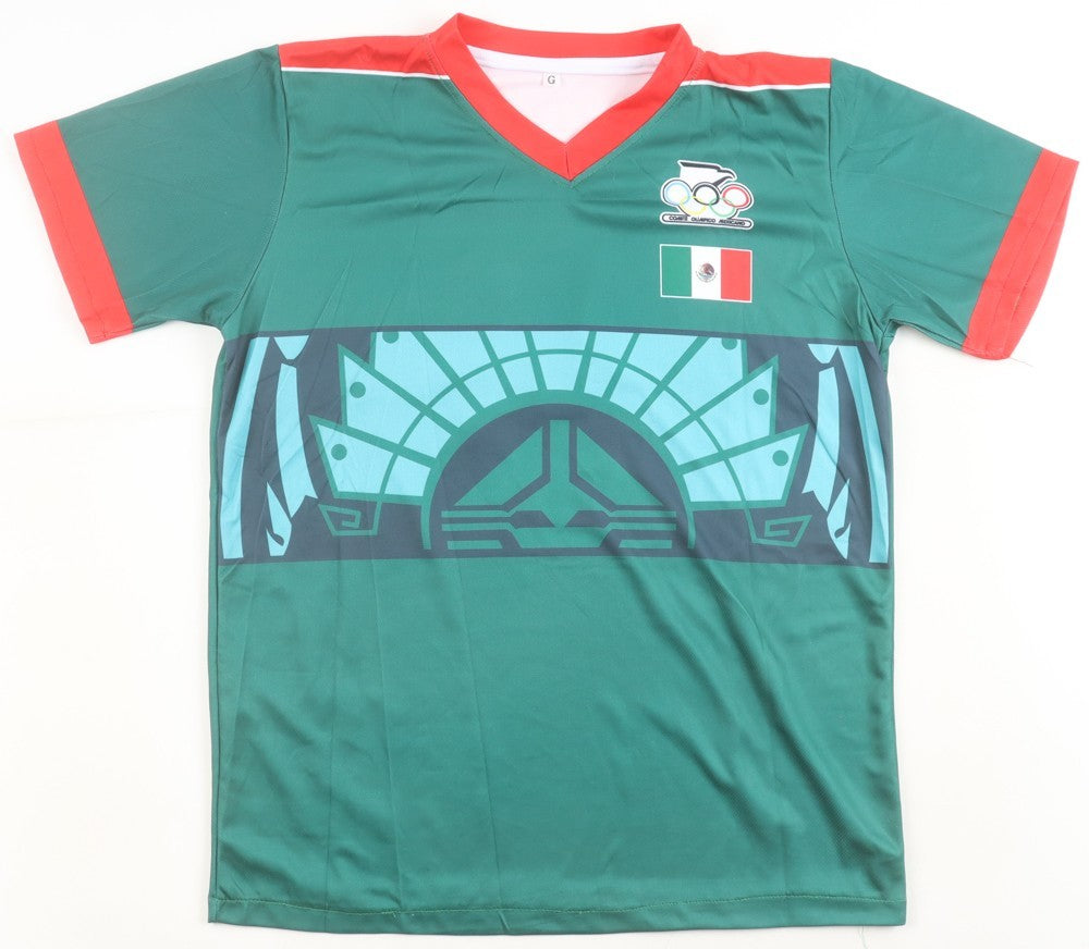 Oribe Peralta Signed Team Mexico Soccer Jersey (Beckett) 2012 Gold