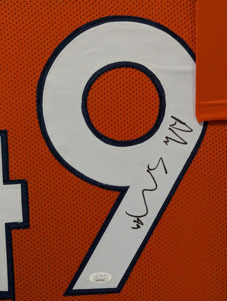 FRAMED DENVER BRONCOS ALEX SINGLETON AUTOGRAPHED SIGNED JERSEY JSA