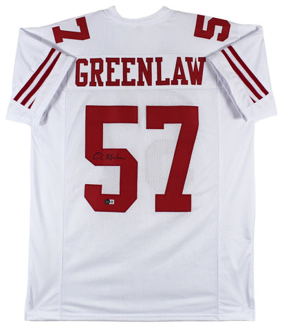 Dre Greenlaw Authentic Signed White Pro Style Jersey Autographed BAS Witnessed