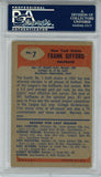 Frank Gifford Autographed/Signed 1955 Bowman #7 Trading Card PSA Slab 43712