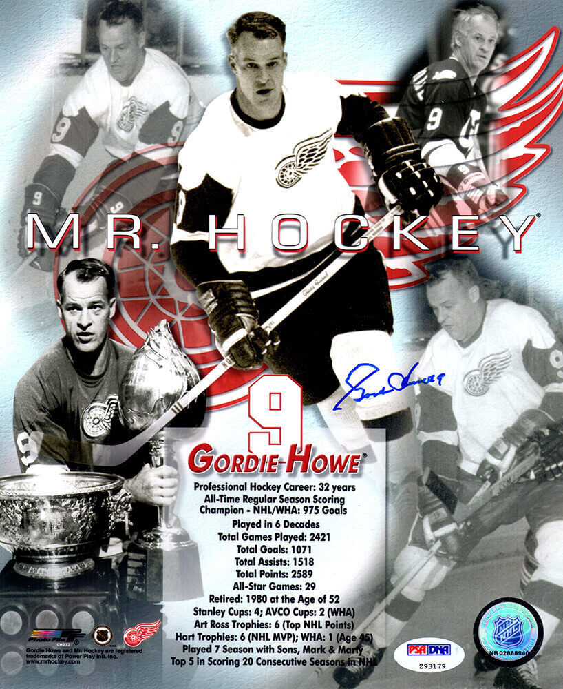 Gordie Howe Detroit Red Wings Signed Mr Hockey Vintage Jersey
