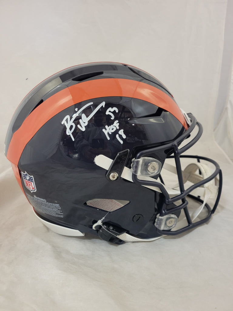 chicago motorcycles helmets BRIAN URLACHER "HOF 18" SIGNED CHICAGO BEARS TRIBUTE SPEEDFLEX HELMET – Super Sports Center